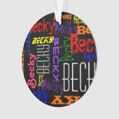 名前をカスタムするパーソナライズされたコラージュカラフル オーナメント