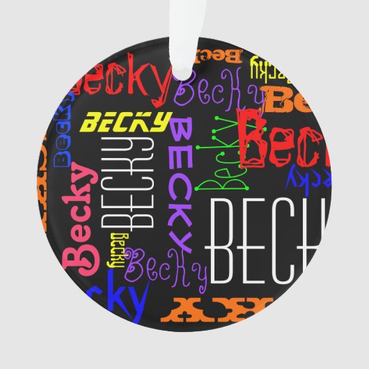 名前をカスタムするパーソナライズされたコラージュカラフル オーナメント