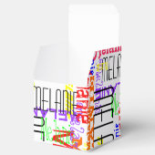 名前をカスタムするパーソナライズされたコラージュカラフル フェイバーボックス (オープン)