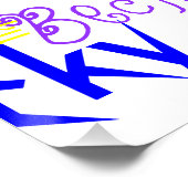 名前をカスタムするパーソナライズされたコラージュカラフル ポスター (コーナー)