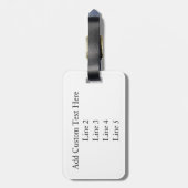 名前をカスタムするパーソナライズされたコラージュカラフル ラゲッジタグ (裏面縦)