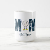 名前をカスタムするパーソナライズされたゴおもしろいルフママ コーヒーマグカップ (中央)