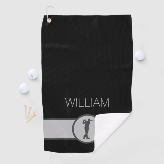 名前をカスタムするパーソナライズされたゴルファーの贈り物 ゴルフタオル (インサイチュ)