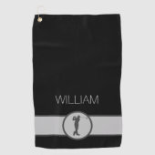名前をカスタムするパーソナライズされたゴルファーの贈り物 ゴルフタオル (正面)