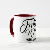 名前をカスタムするパーソナライズされたナースドクターメディカルおもしろい マグカップ (正面左)