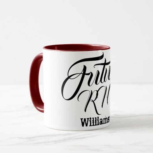 名前をカスタムするパーソナライズされたナースドクターメディカルおもしろい マグカップ (正面左)