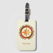 名前をカスタムするパーソナライズされたバックパッカーラゲージタグ ラゲッジタグ (正面縦)