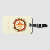 名前をカスタムするパーソナライズされたバックパッカーラゲージタグ ラゲッジタグ (正面横)