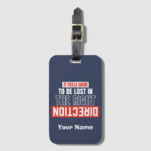 名前をカスタムするパーソナライズされたバックパッカーラゲージタグ ラゲッジタグ (正面縦)