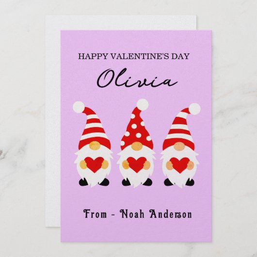 名前をカスタムするパーソナライズされたバレンタインデー格言カード シーズンカード (正面/裏面)