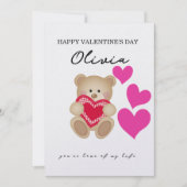 名前をカスタムするパーソナライズされたバレンタインデー シーズンカード (正面)
