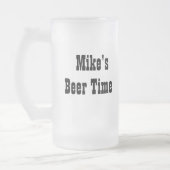 名前をカスタムするパーソナライズされたビール時間曇りマグギフト フロストグラスビールジョッキ (左)