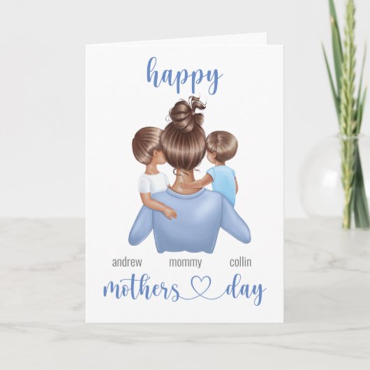 名前をカスタムするパーソナライズされたマザーズデイカード カード (正面)