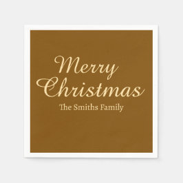 名前をカスタムするパーソナライズされたメモダンリークリスマス スタンダードカクテルナプキン