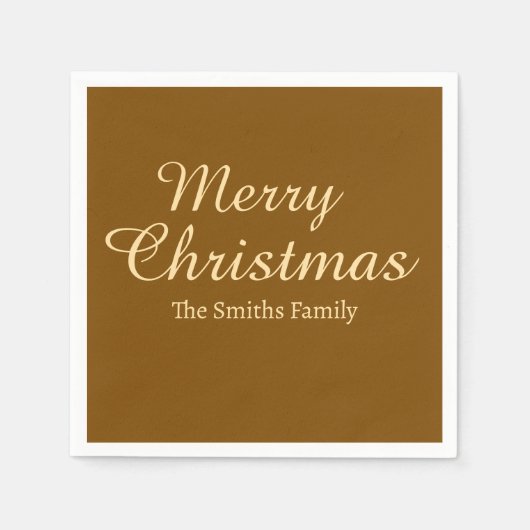 名前をカスタムするパーソナライズされたメモダンリークリスマス スタンダードカクテルナプキン (正面)
