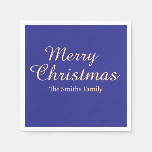 名前をカスタムするパーソナライズされたメモダンリークリスマス スタンダードカクテルナプキン (正面)