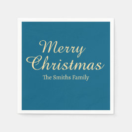 名前をカスタムするパーソナライズされたメモダンリークリスマス スタンダードカクテルナプキン