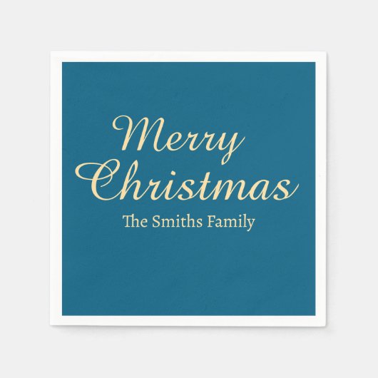 名前をカスタムするパーソナライズされたメモダンリークリスマス スタンダードカクテルナプキン (正面)