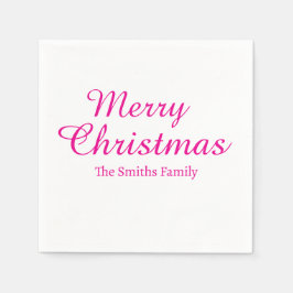 名前をカスタムするパーソナライズされたメモダンリークリスマス スタンダードカクテルナプキン
