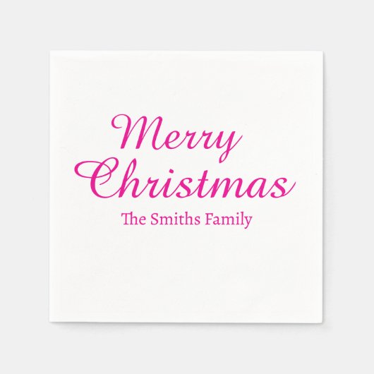 名前をカスタムするパーソナライズされたメモダンリークリスマス スタンダードカクテルナプキン (正面)
