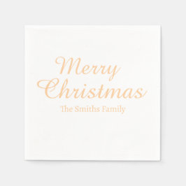 名前をカスタムするパーソナライズされたメモダンリークリスマス スタンダードカクテルナプキン