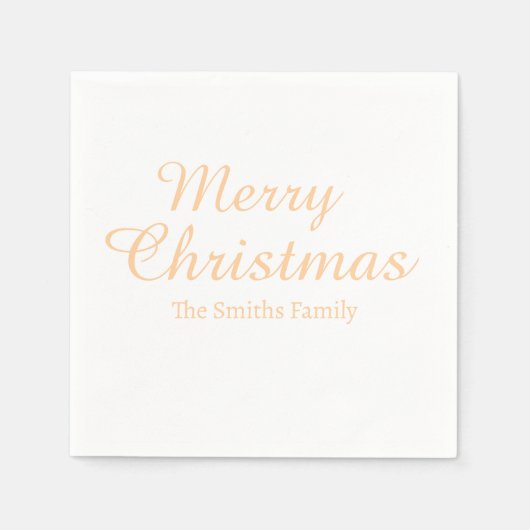 名前をカスタムするパーソナライズされたメモダンリークリスマス スタンダードカクテルナプキン (正面)
