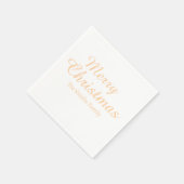 名前をカスタムするパーソナライズされたメモダンリークリスマス スタンダードカクテルナプキン (角)