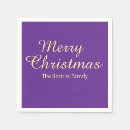 名前をカスタムするパーソナライズされたメモダンリークリスマス スタンダードカクテルナプキン