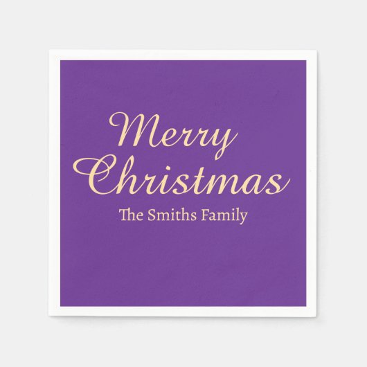 名前をカスタムするパーソナライズされたメモダンリークリスマス スタンダードカクテルナプキン (正面)