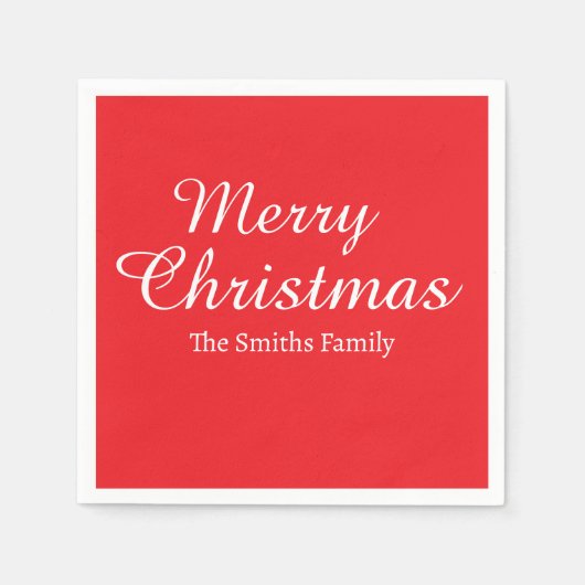 名前をカスタムするパーソナライズされたメモダンリークリスマス スタンダードカクテルナプキン (正面)
