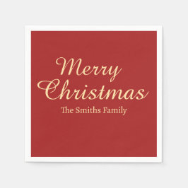 名前をカスタムするパーソナライズされたメモダンリークリスマス スタンダードカクテルナプキン