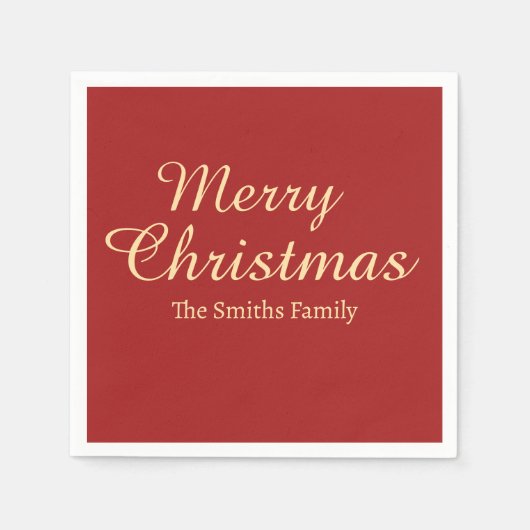 名前をカスタムするパーソナライズされたメモダンリークリスマス スタンダードカクテルナプキン (正面)