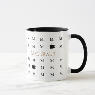 名前をカスタムするパーソナライズされたモダン。 マグカップ