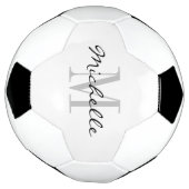 名前をカスタムするパーソナライズされたモノグラムのサッカーボールギフト サッカーボール (回転)