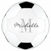 名前をカスタムするパーソナライズされたモノグラムのサッカーボールギフト サッカーボール (正面)