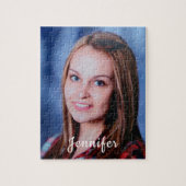 名前をカスタムするパーソナライズされた写真 ジグソーパズル (縦)