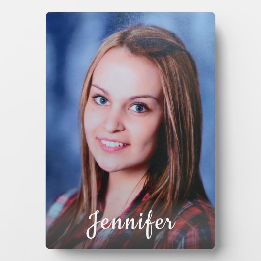 名前をカスタムするパーソナライズされた写真 フォトプラーク (正面)