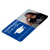 名前をカスタムするパーソナライズされた卒業写真 マグネット (左側)