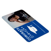 名前をカスタムするパーソナライズされた卒業写真 マグネット (右側)