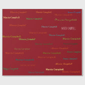 名前をカスタムするパーソナライズされた型 ラッピングペーパー (フラット)