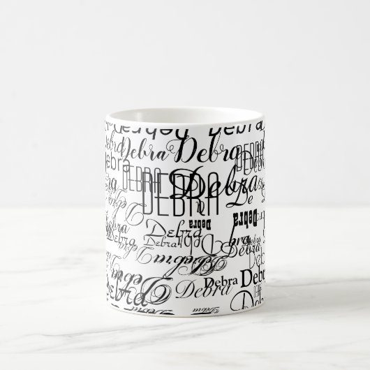 名前をカスタムするパーソナライズされた基本白 コーヒーマグカップ (中央)