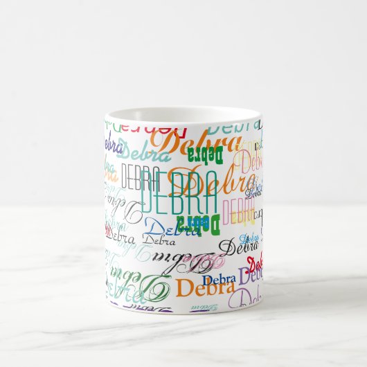 名前をカスタムするパーソナライズされた基本白 コーヒーマグカップ (中央)