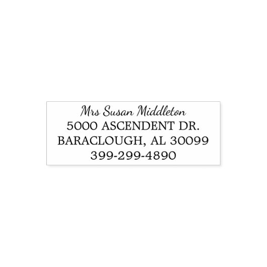 名前をカスタムするパーソナライズされた差出人住所 セルフインキングスタンプ (デザイン)