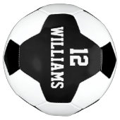 名前をカスタムするパーソナライズされた数 サッカーボール (回転)