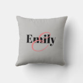 名前をカスタムするパーソナライズされた文字クッション クッション (裏面)