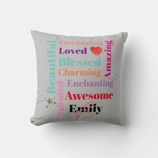 名前をカスタムするパーソナライズされた文字クッション クッション (正面)
