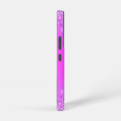 名前をカスタムするパーソナライズされた文字パープルピンク SAMSUNG GALAXYケース (右側面)