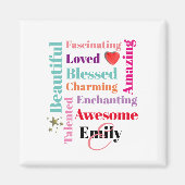 名前をカスタムするパーソナライズされた文字 マグネット (正面)