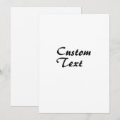 名前をカスタムするパーソナライズされた文字 招待状 (正面/裏面)