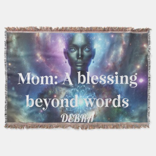 名前をカスタムするパーソナライズされた毛布 スローブランケット (正面)